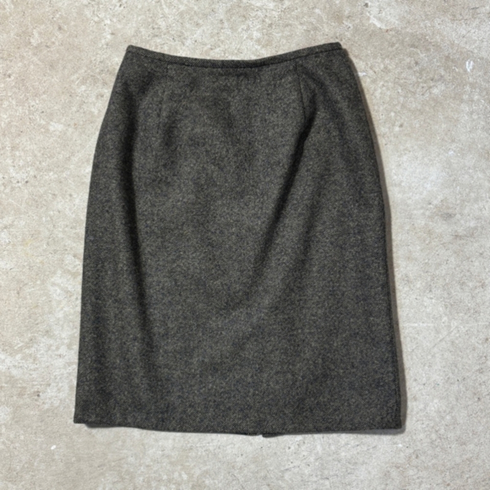 Lauren Ralph Lauren Women's Skirt Size 4P Brown Black Tweed Worsted Wool Petites